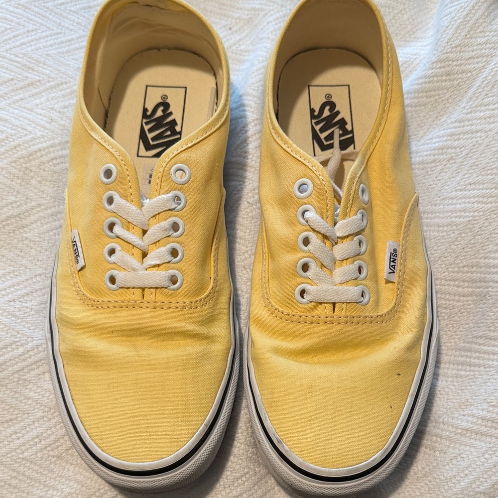 Vans Yellow Canvas Low-Top Sneakers